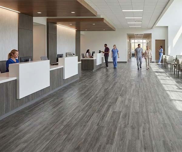 Industrial Ash-SPC flooring for hospital-ok