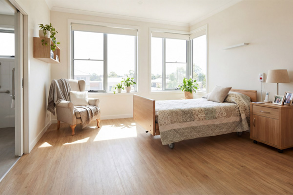 Modern Australian Aged Care Facility Resident Room