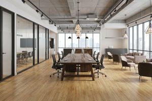 Photorealistic Commercial Interior with SPC Flooring